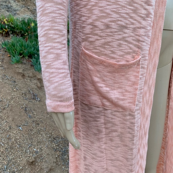 Say What? Thin long knit hooded open cardigan NWOT - Picture 7 of 8